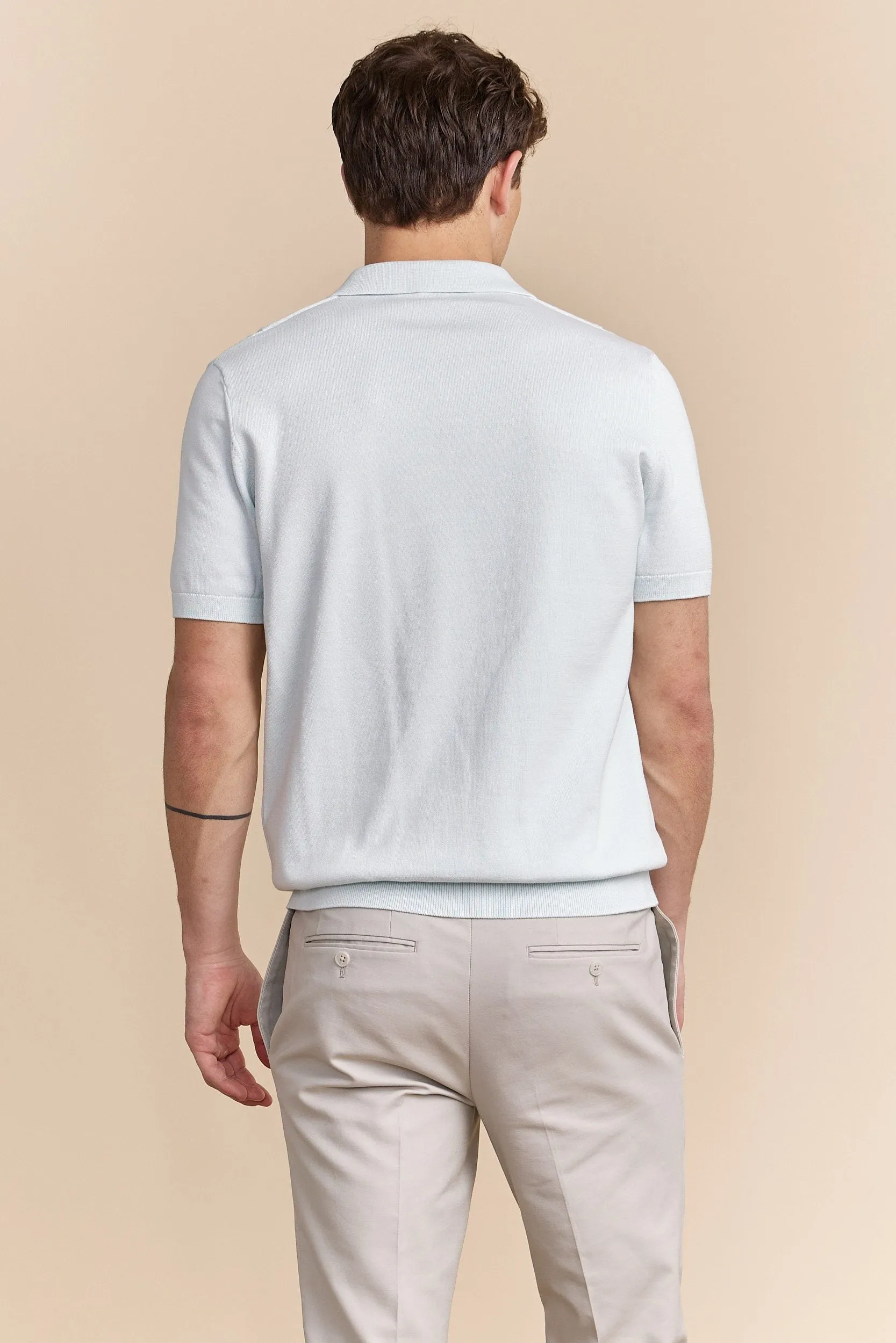 Textured vertical stripes polo sold by Tristan Style product image thumbnail 2