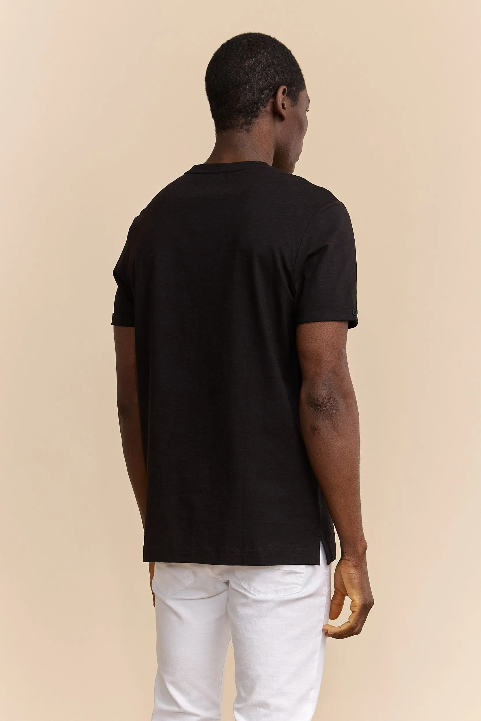 Mercerized slub jersey t-shirt sold by Tristan Style product image thumbnail 2