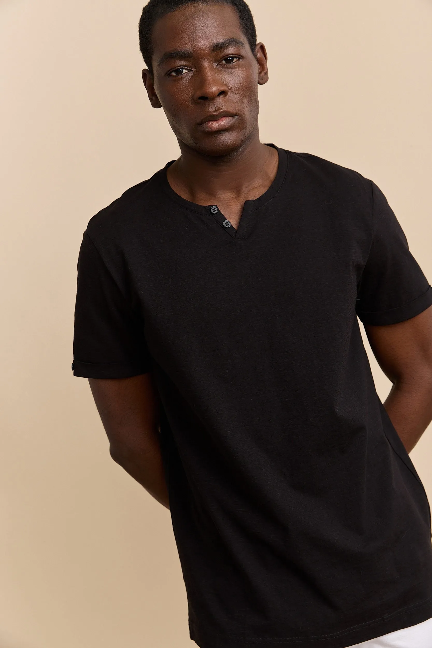 Mercerized slub jersey t-shirt sold by Tristan Style product image thumbnail 3