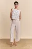 Wide leg crop linen pants sold by Tristan Style