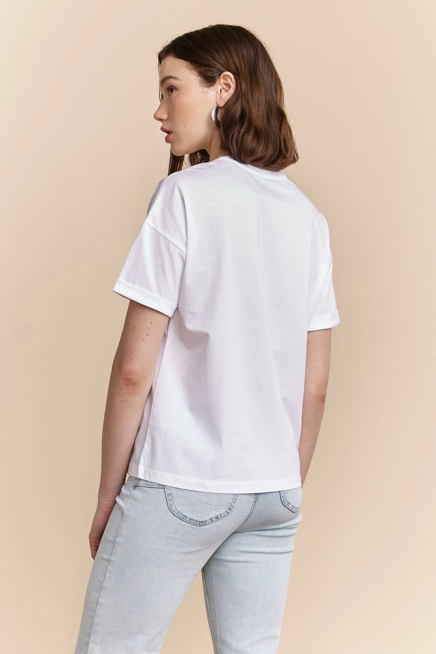 Embroidered floral t-shirt sold by Tristan Style product image thumbnail 2