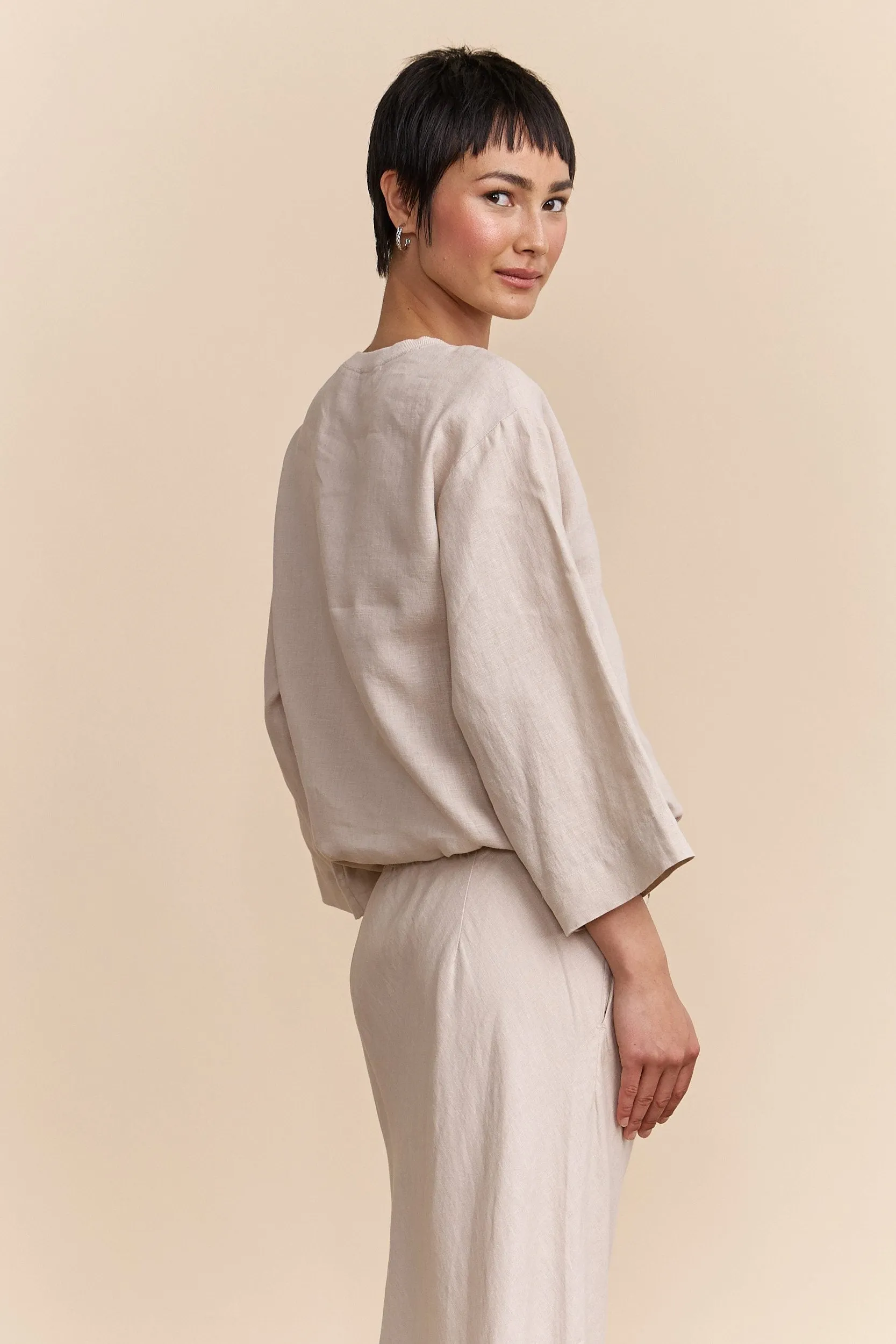 Oversized linen top sold by Tristan Style product image thumbnail 3