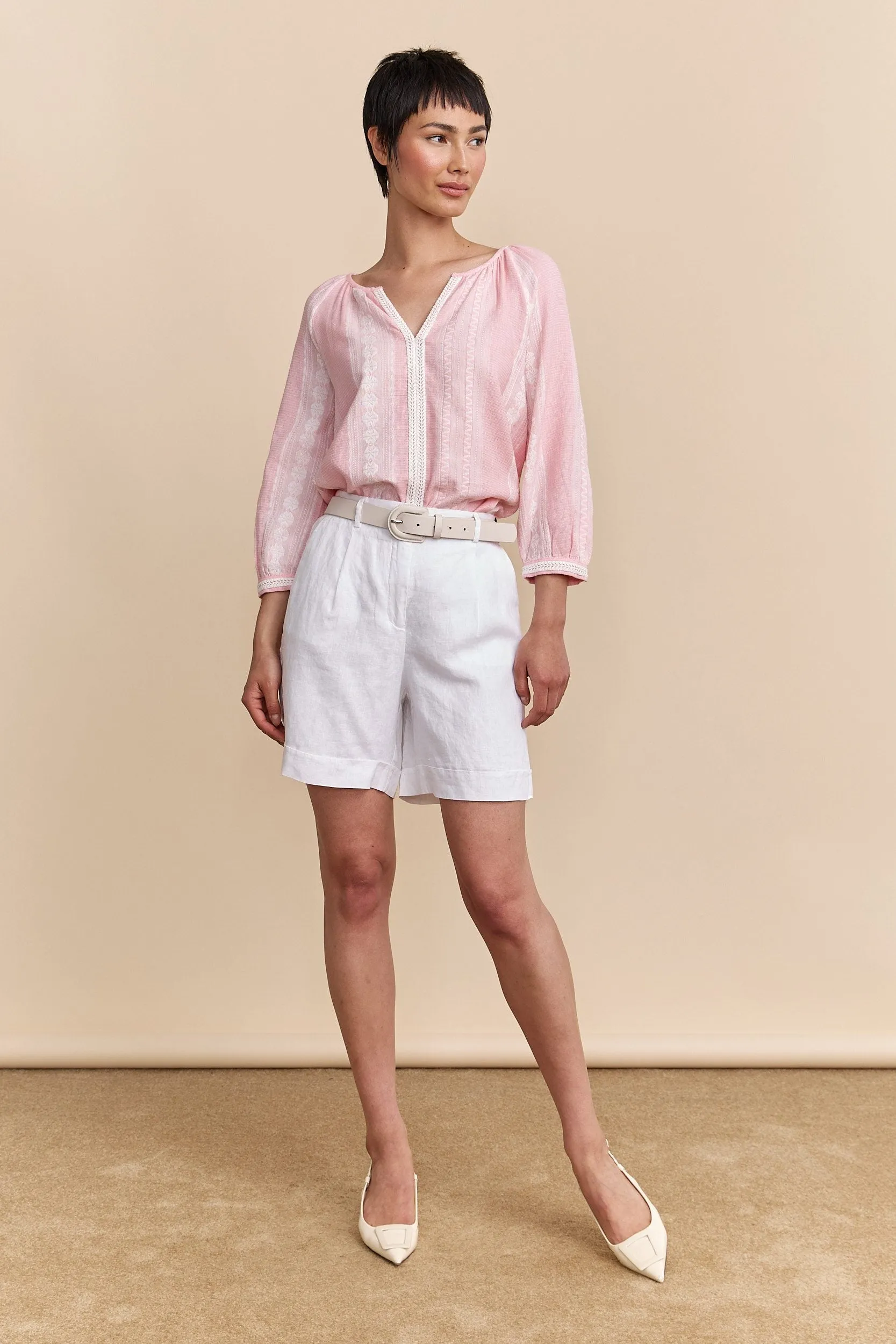 Blouse with embroidery details sold by Tristan Style product image thumbnail 4