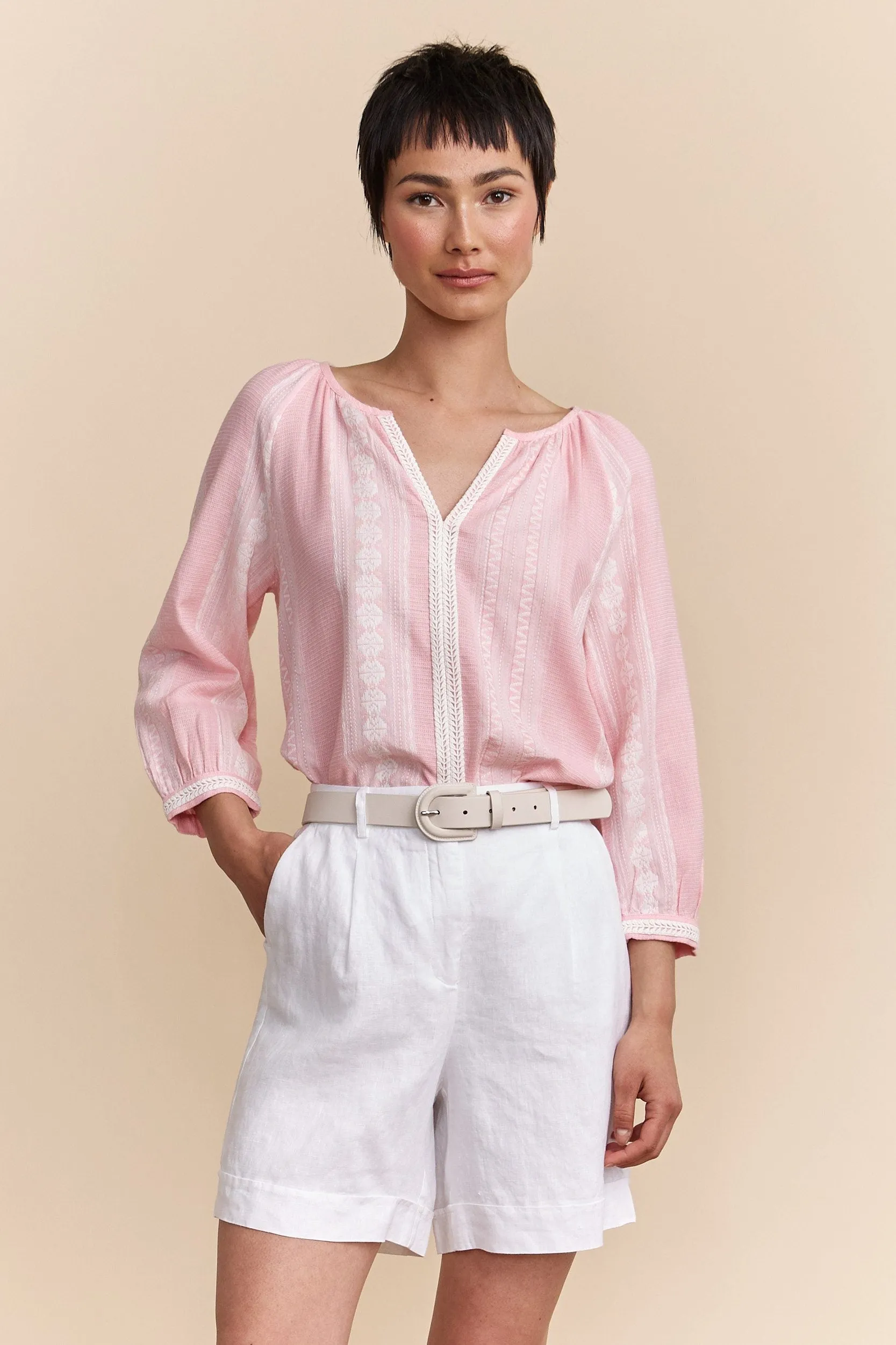 Blouse with embroidery details sold by Tristan Style