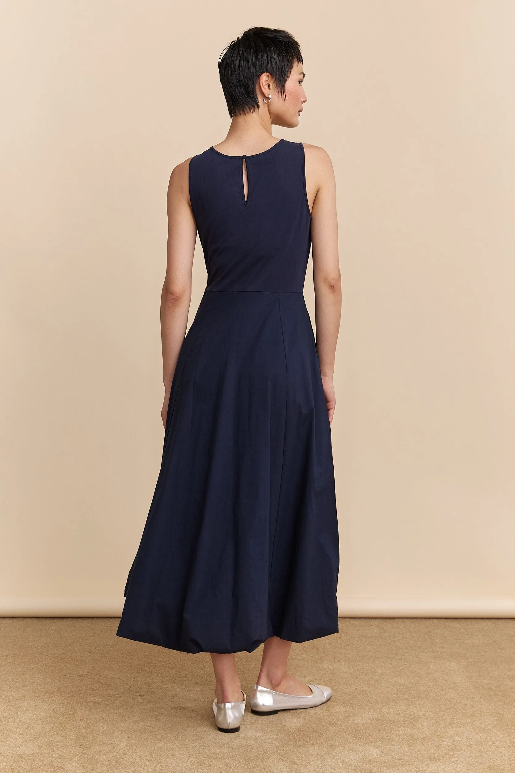 Mixed-fabric balloon dress sold by Tristan Style product image thumbnail 2