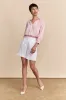 Linen shorts with elastic back sold by Tristan Style