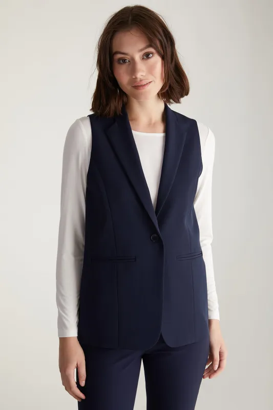 Long vest sold by Tristan Style