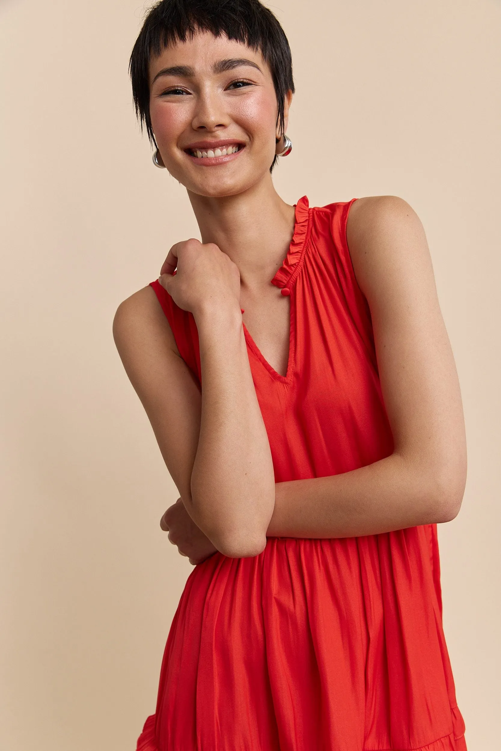 Fluid dress with frills sold by Tristan Style product image thumbnail 4