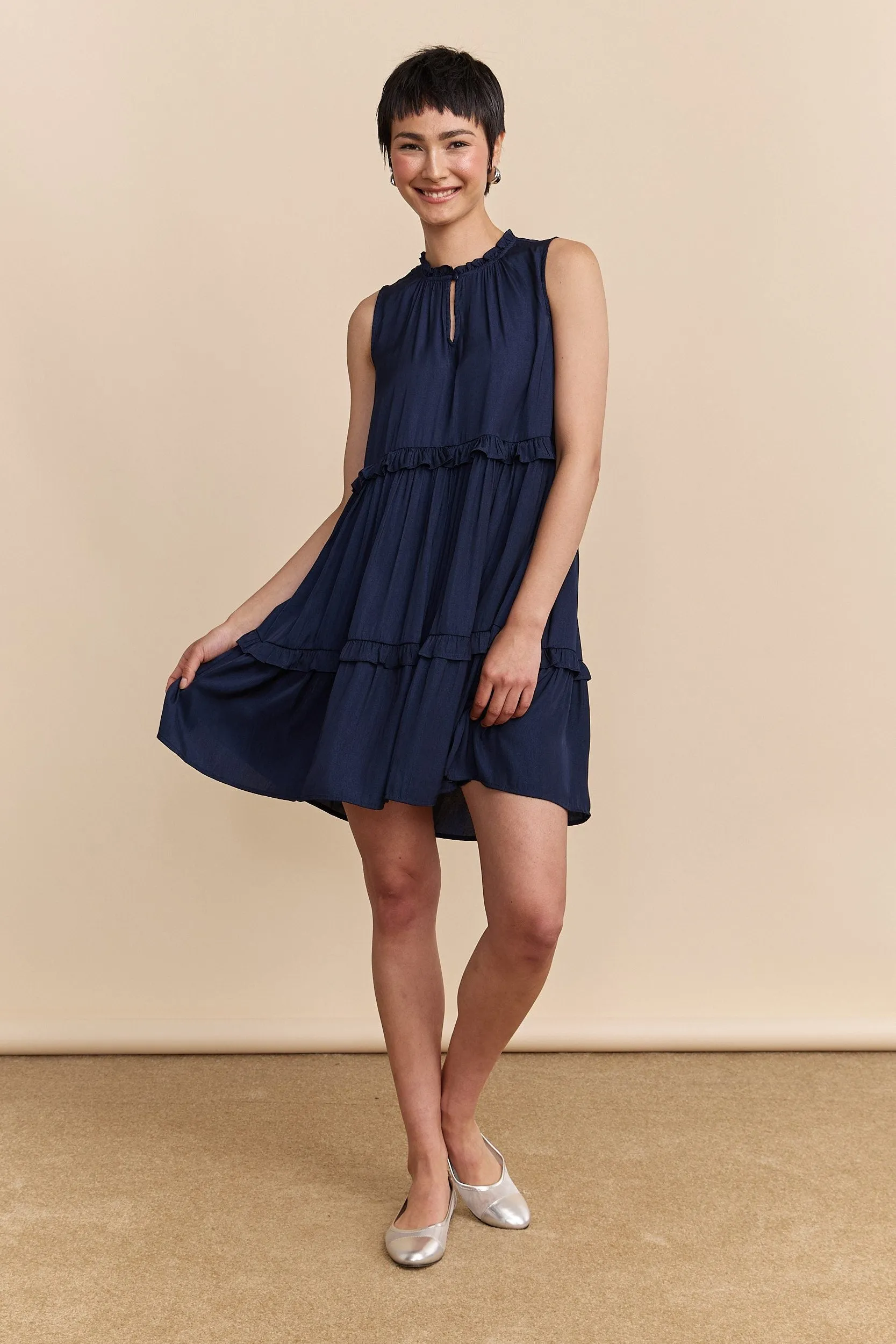 Fluid dress with frills sold by Tristan Style product image thumbnail 2