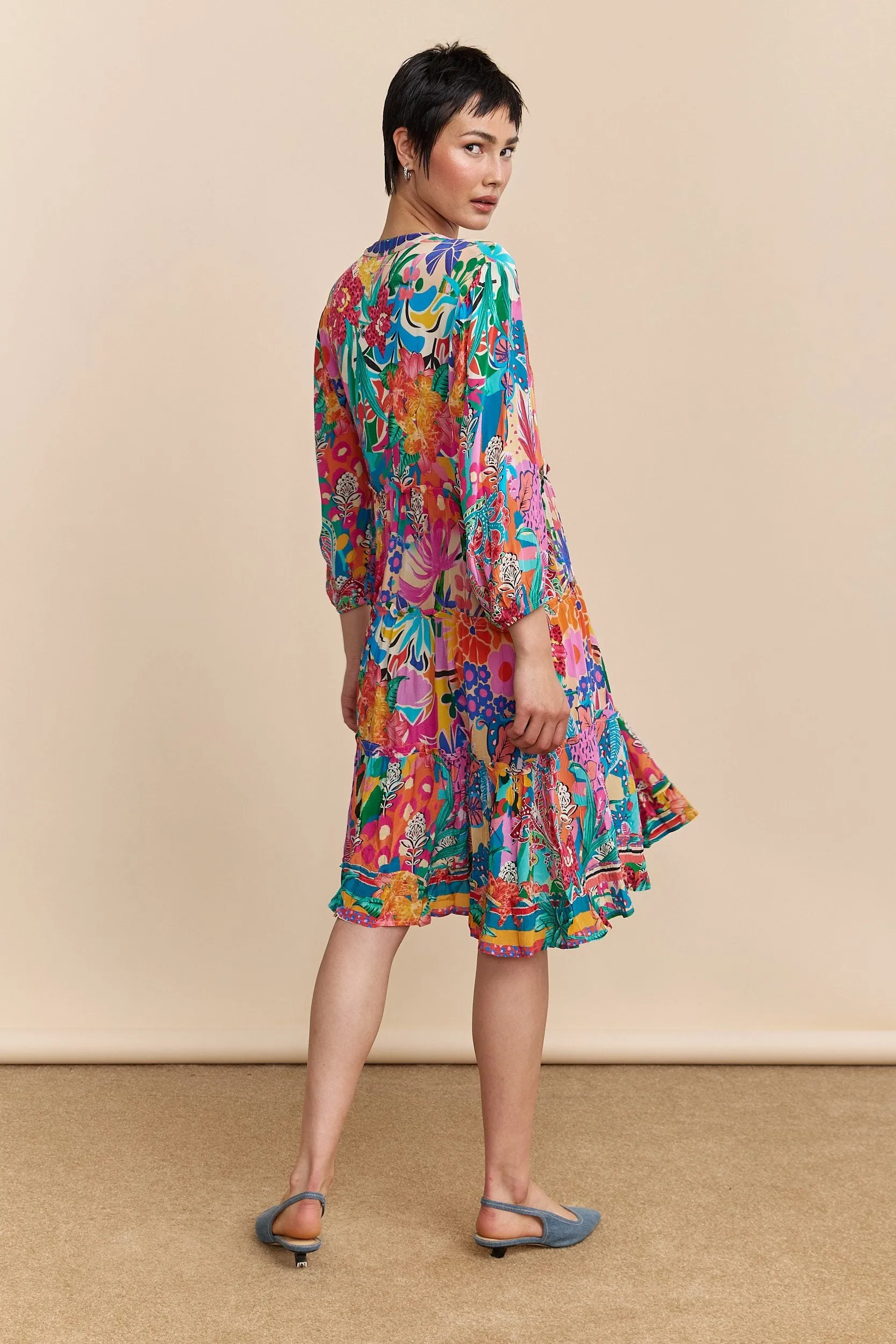 Botanical print fluid dress sold by Tristan Style product image thumbnail 2