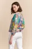 Paisley print lace-up blouse sold by Tristan Style