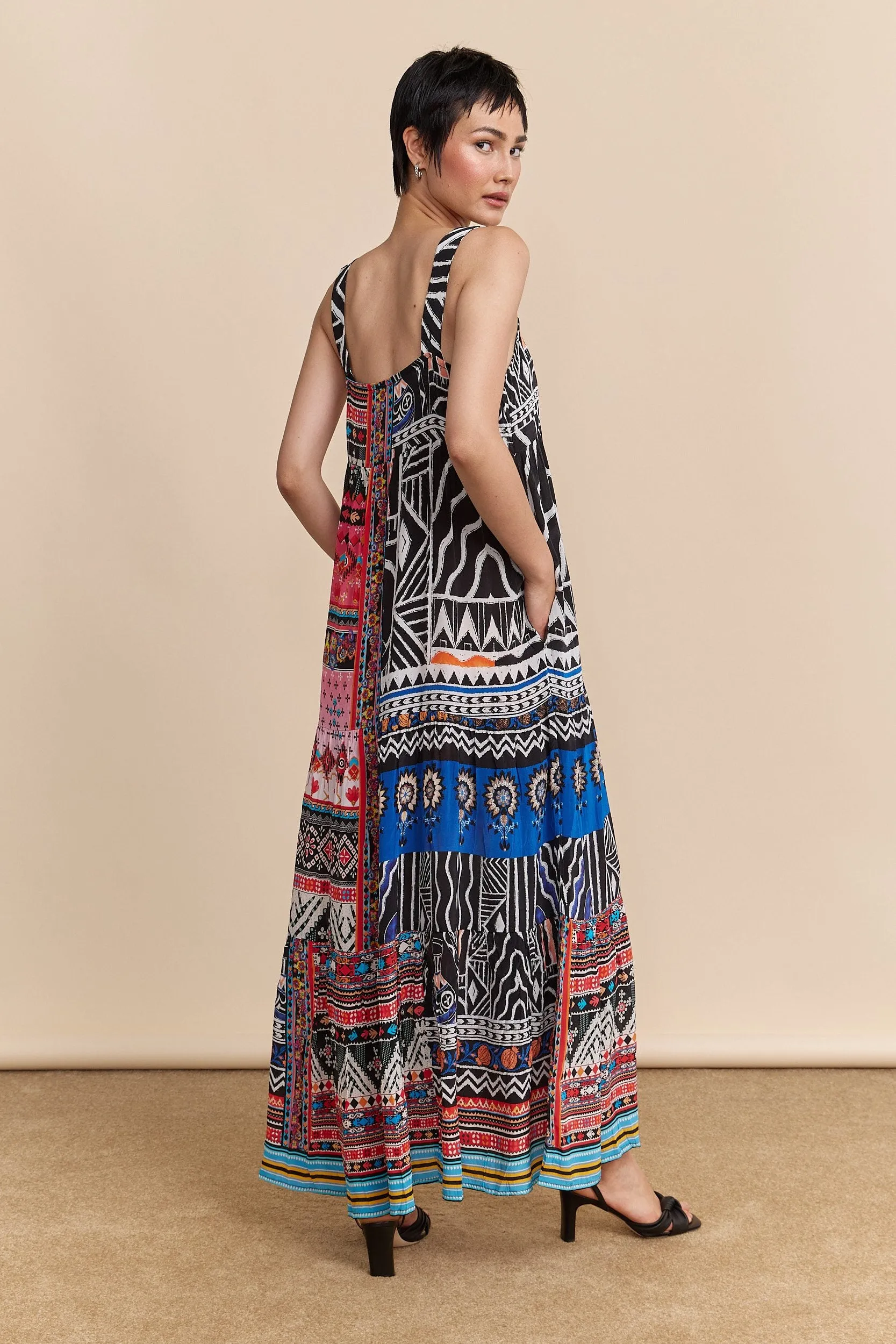 Multi print maxi dress sold by Tristan Style product image thumbnail 2