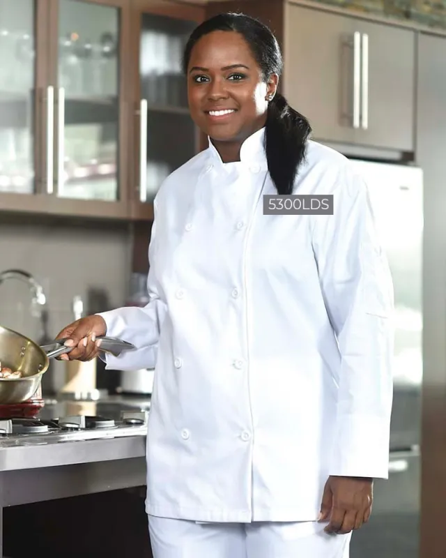 Women's chef jacket sold by Tristan Style