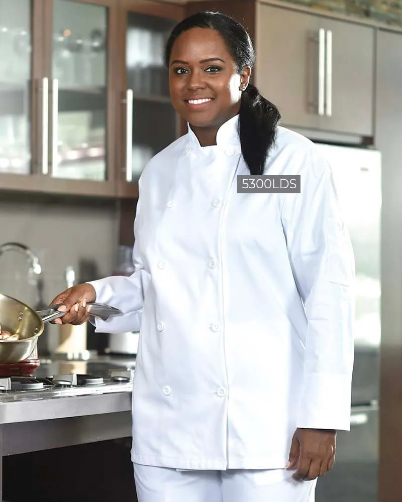 Women's chef jacket sold by Tristan Style