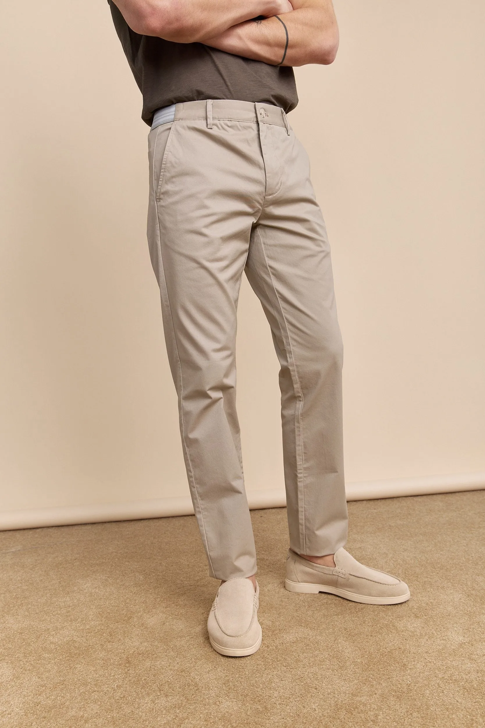 Slim fit pants with elastic sides sold by Tristan Style product image thumbnail 4