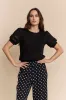 Short sleeve top with mesh insert sold by Tristan Style