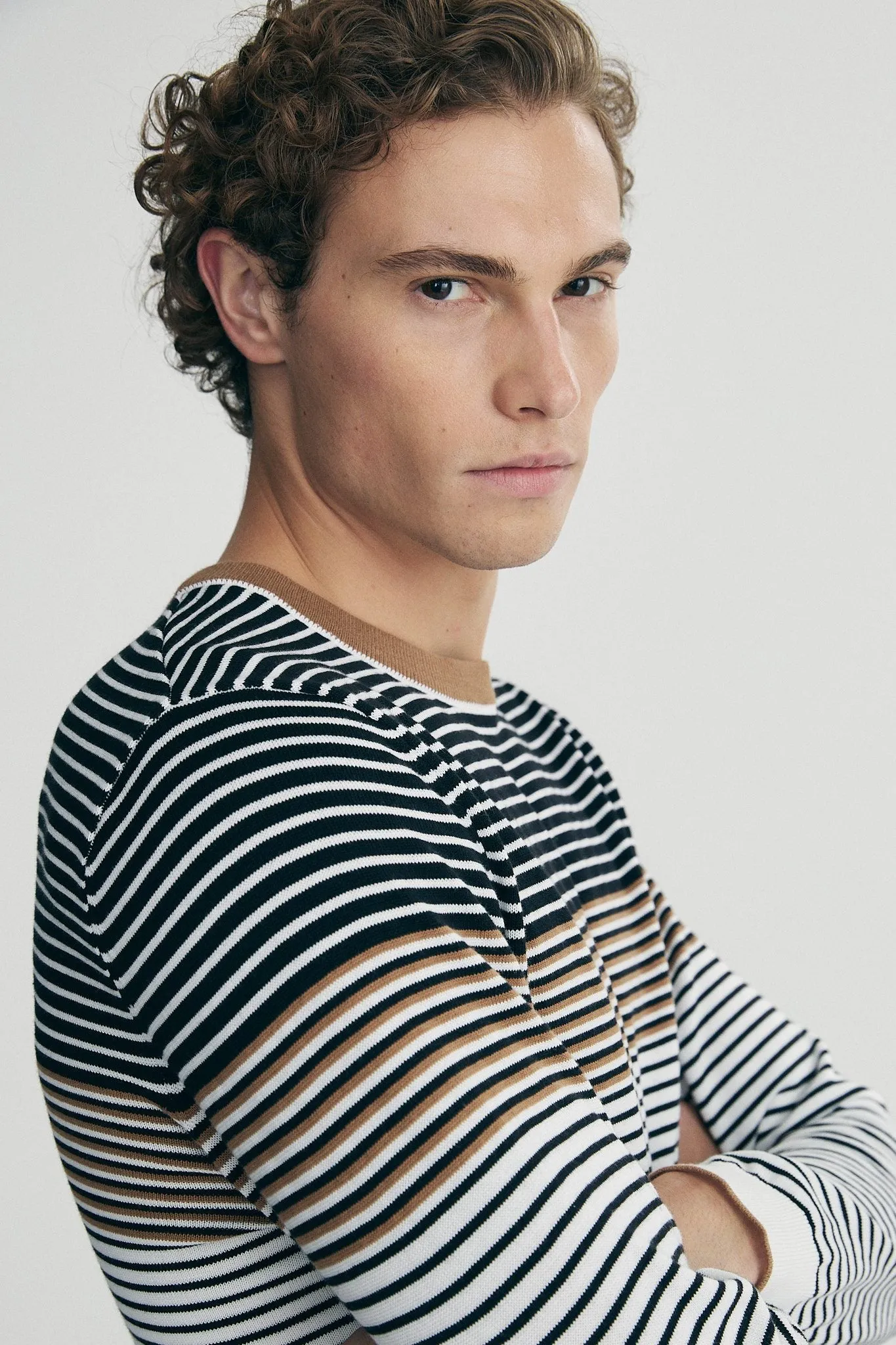 Stripes blocking sweater sold by Tristan Style product image thumbnail 4