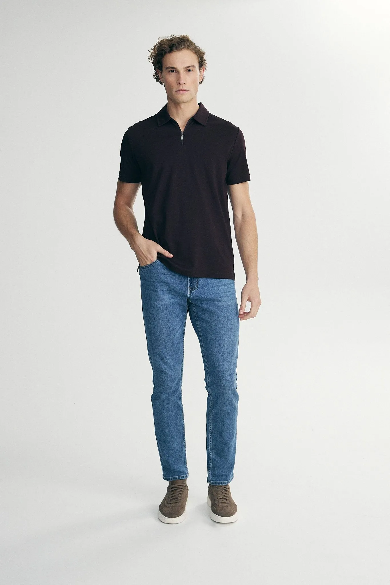 Polo with zip sold by Tristan Style product image thumbnail 3