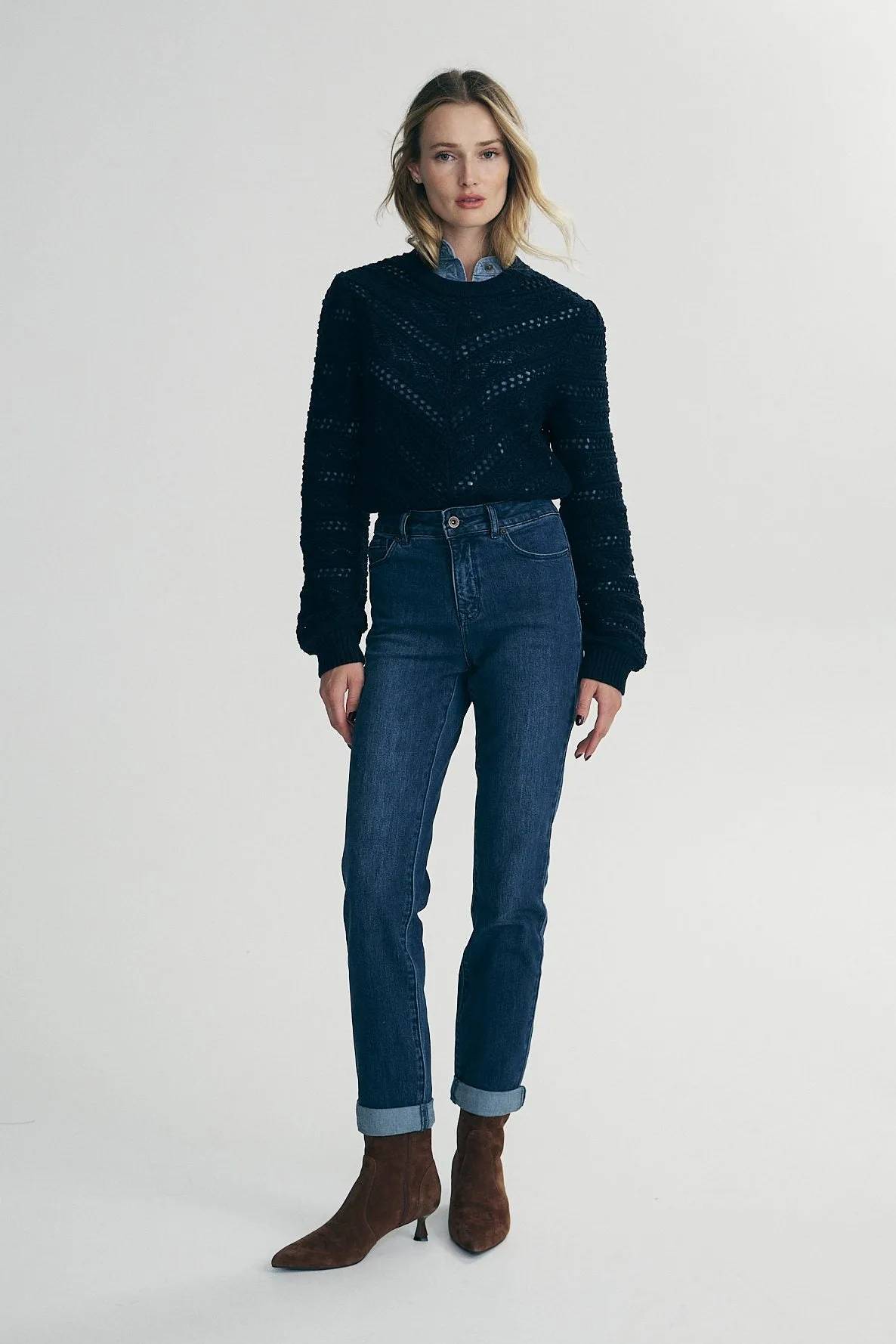 Pointelle sweater sold by Tristan Style product image thumbnail 2