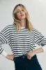 Striped oversize sweater sold by Tristan Style
