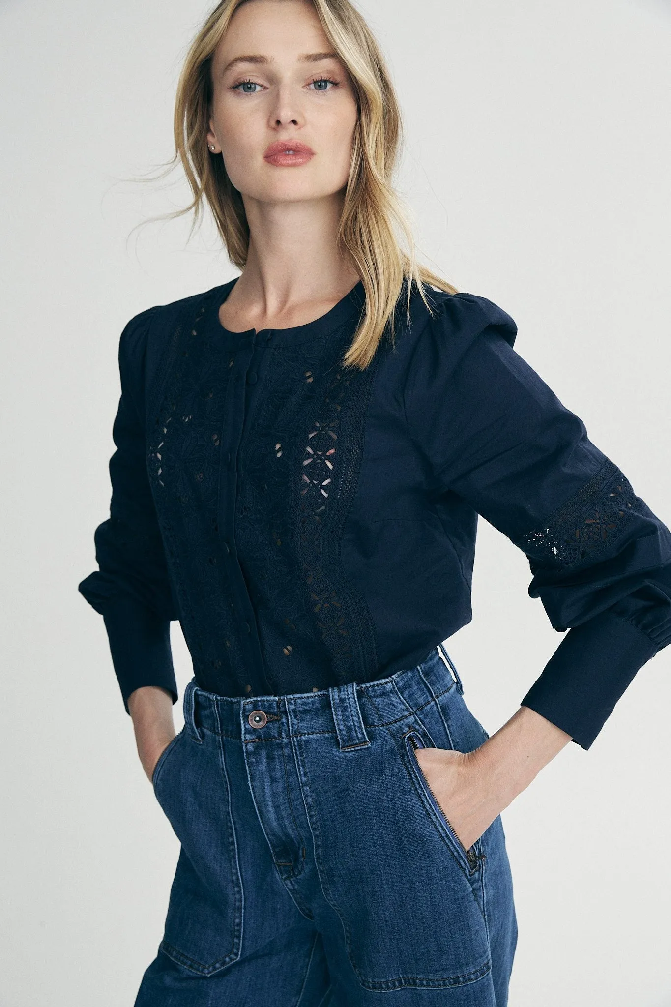 Blouse with embroidery sold by Tristan Style product image thumbnail 2