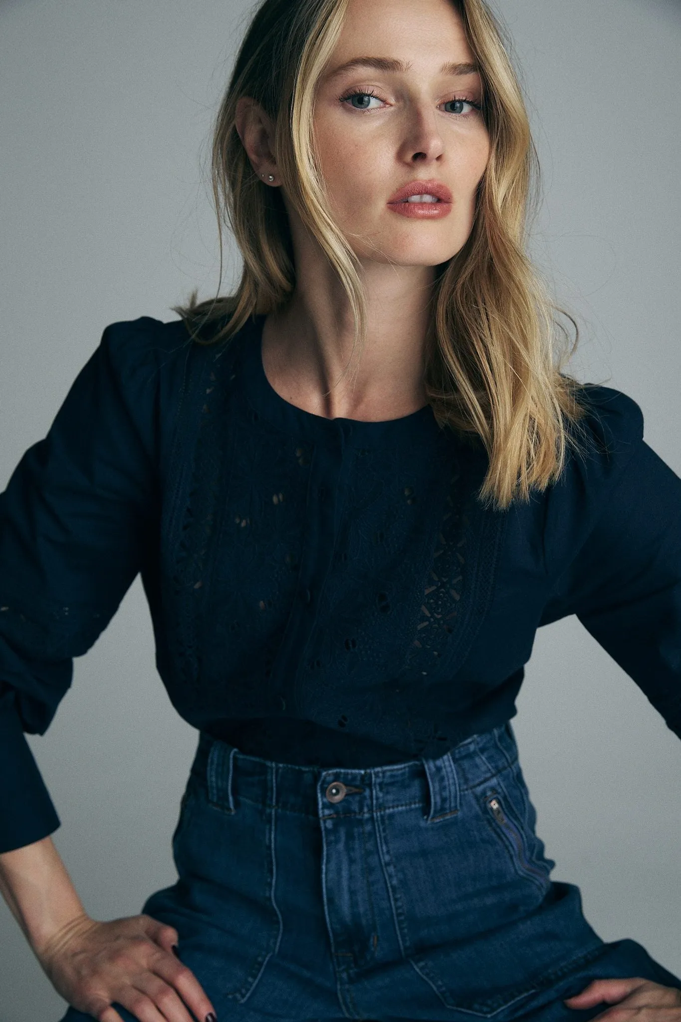 Blouse with embroidery sold by Tristan Style product image thumbnail 5