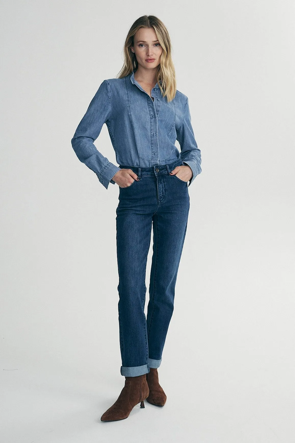 Denim shirt sold by Tristan Style product image thumbnail 3