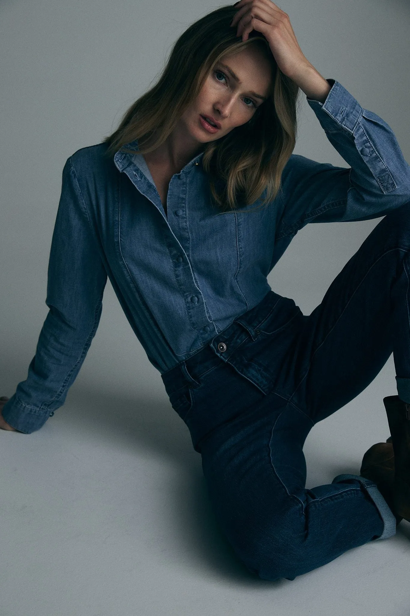 Denim shirt sold by Tristan Style product image thumbnail 2