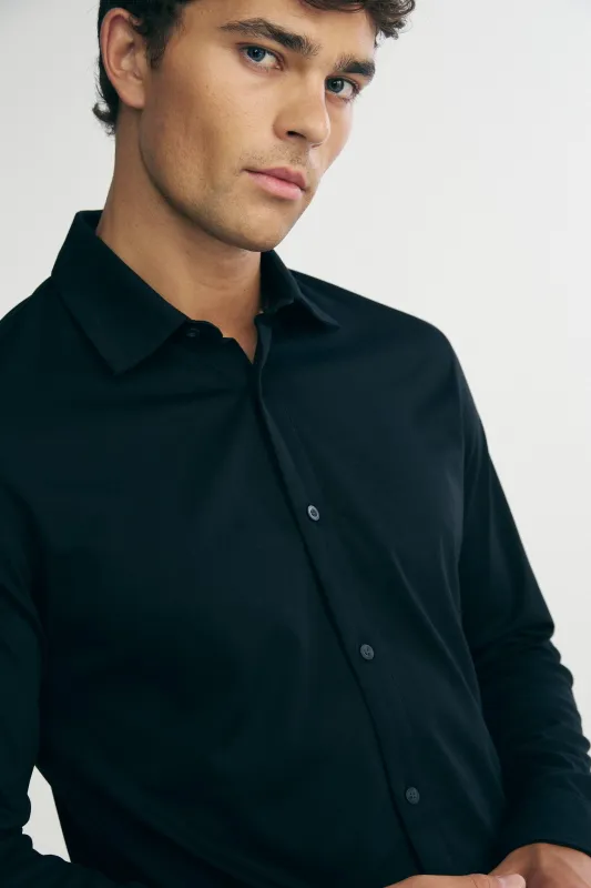 Mercerized cotton Extra-fitted jersey shirt sold by Tristan Style