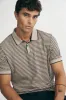 Short sleeve striped polo sold by Tristan Style