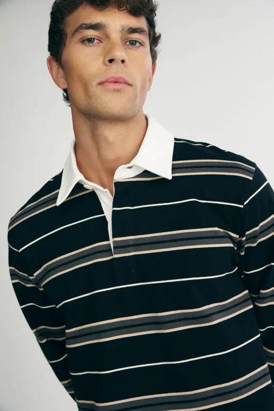 Long-sleeve rugby polo sold by Tristan Style