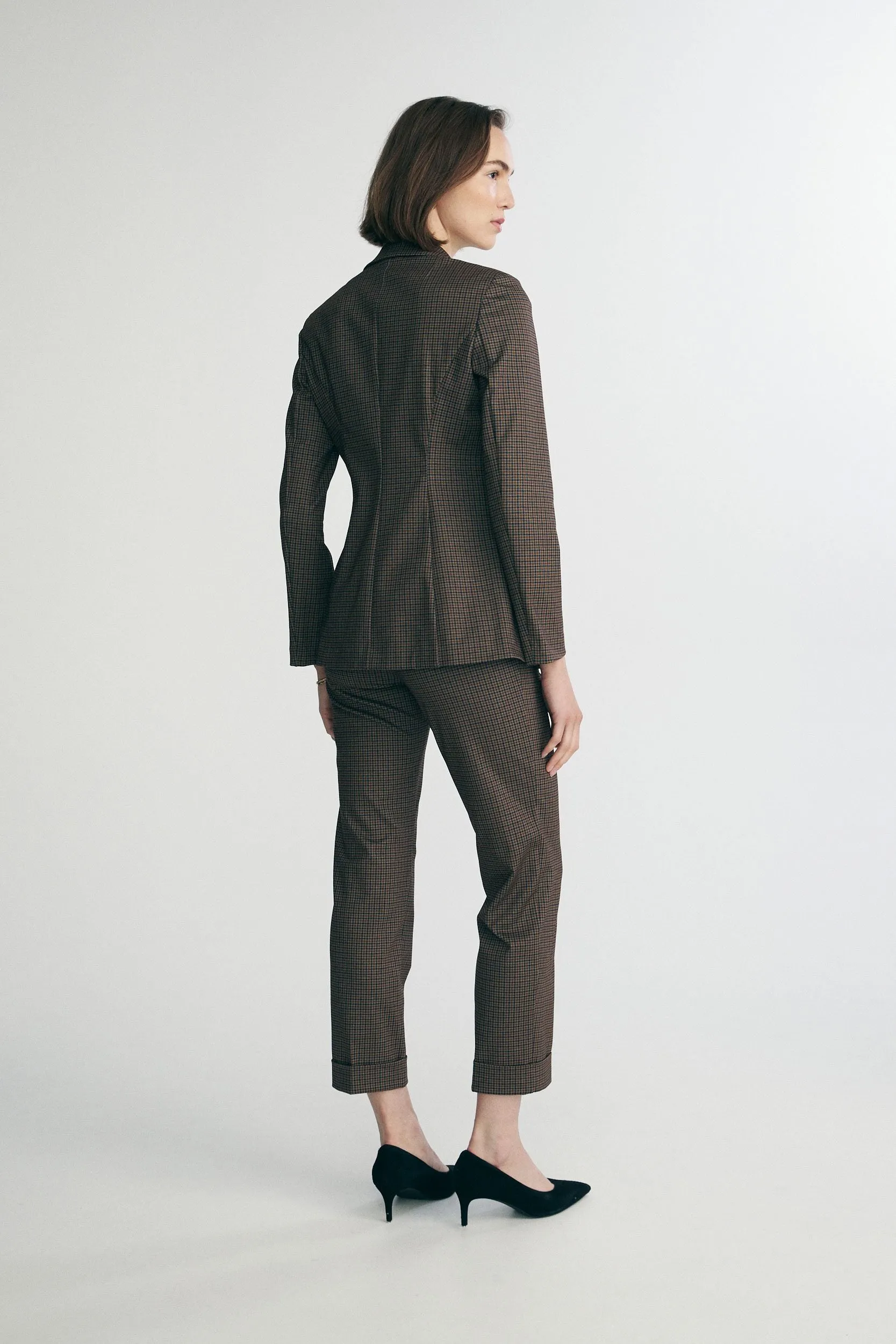 Fitted plaid jacket sold by Tristan Style product image thumbnail 2