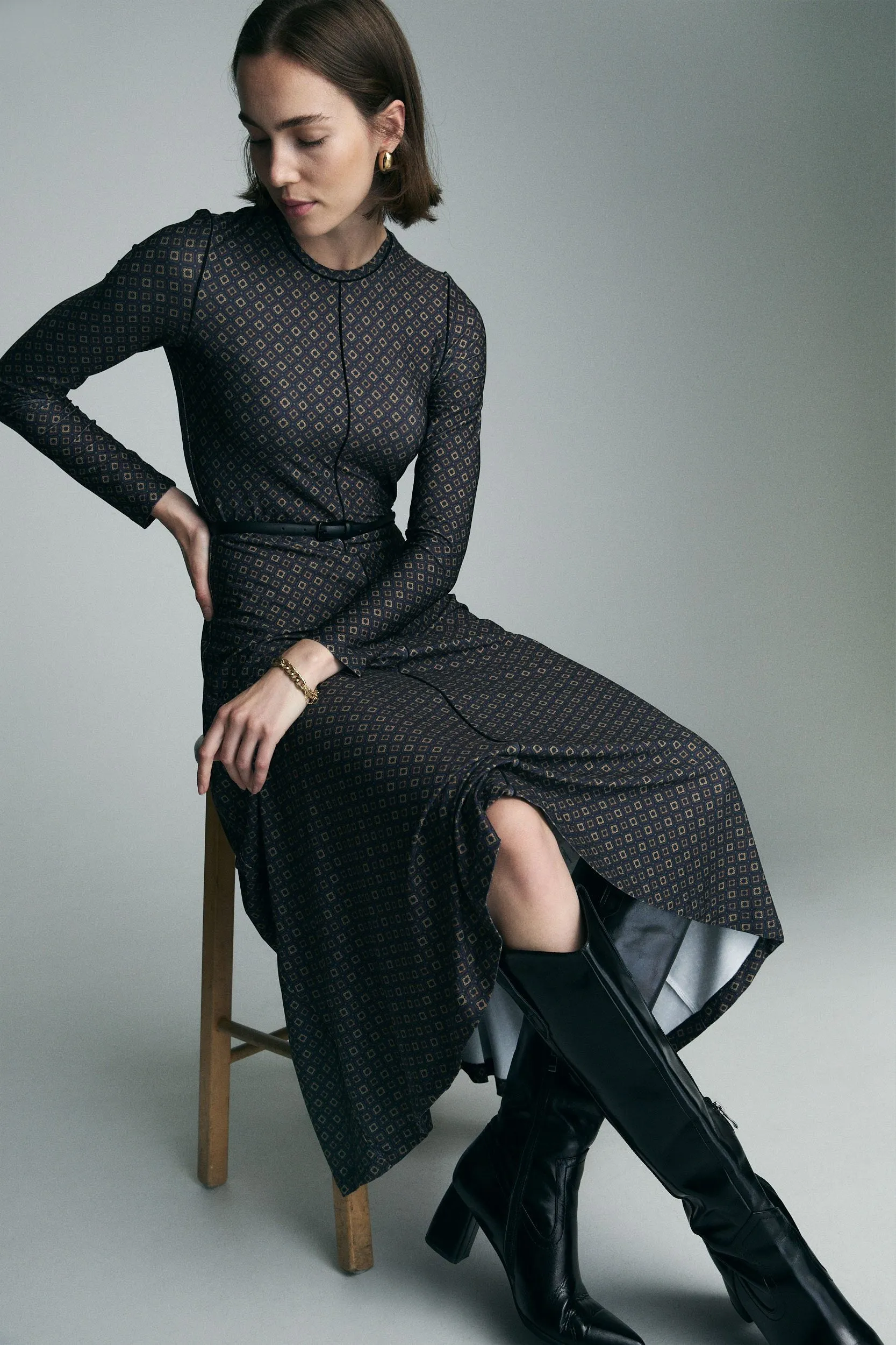 Jersey crew neck maxi dress sold by Tristan Style product image thumbnail 4