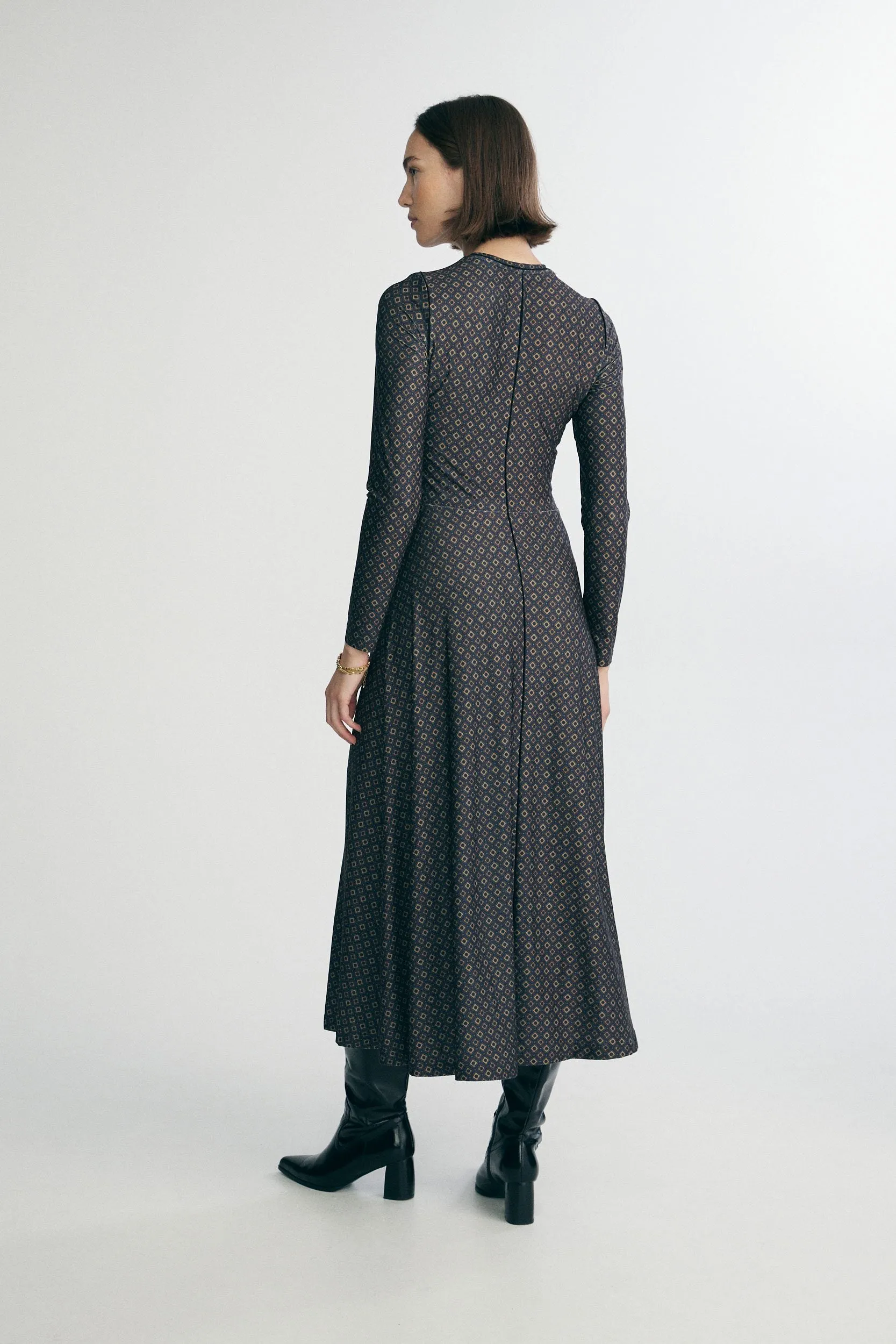 Jersey crew neck maxi dress sold by Tristan Style product image thumbnail 2