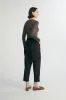 Cropped pant with pleats and belt sold by Tristan Style