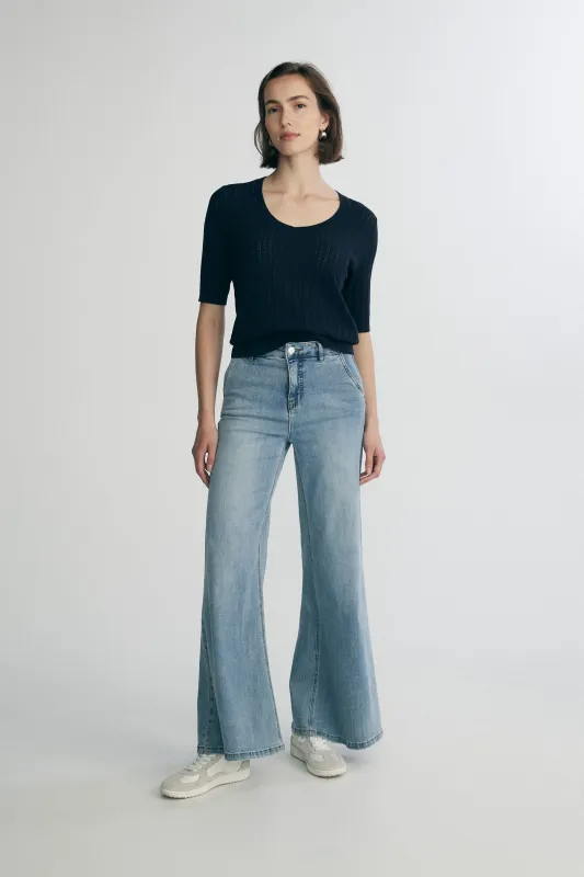 Pointelle sweater sold by Tristan Style