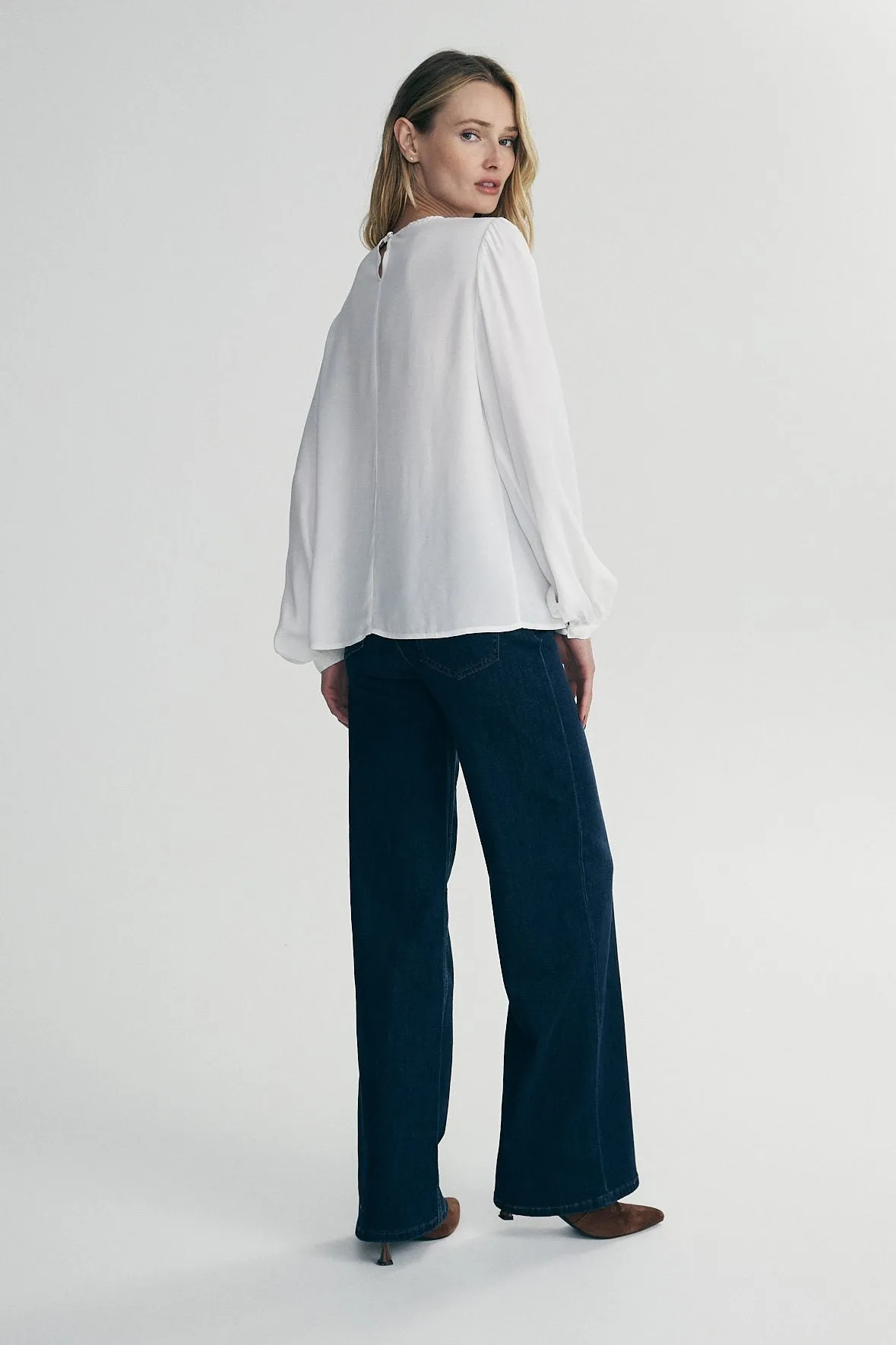 Top with lace yoke sold by Tristan Style product image thumbnail 3