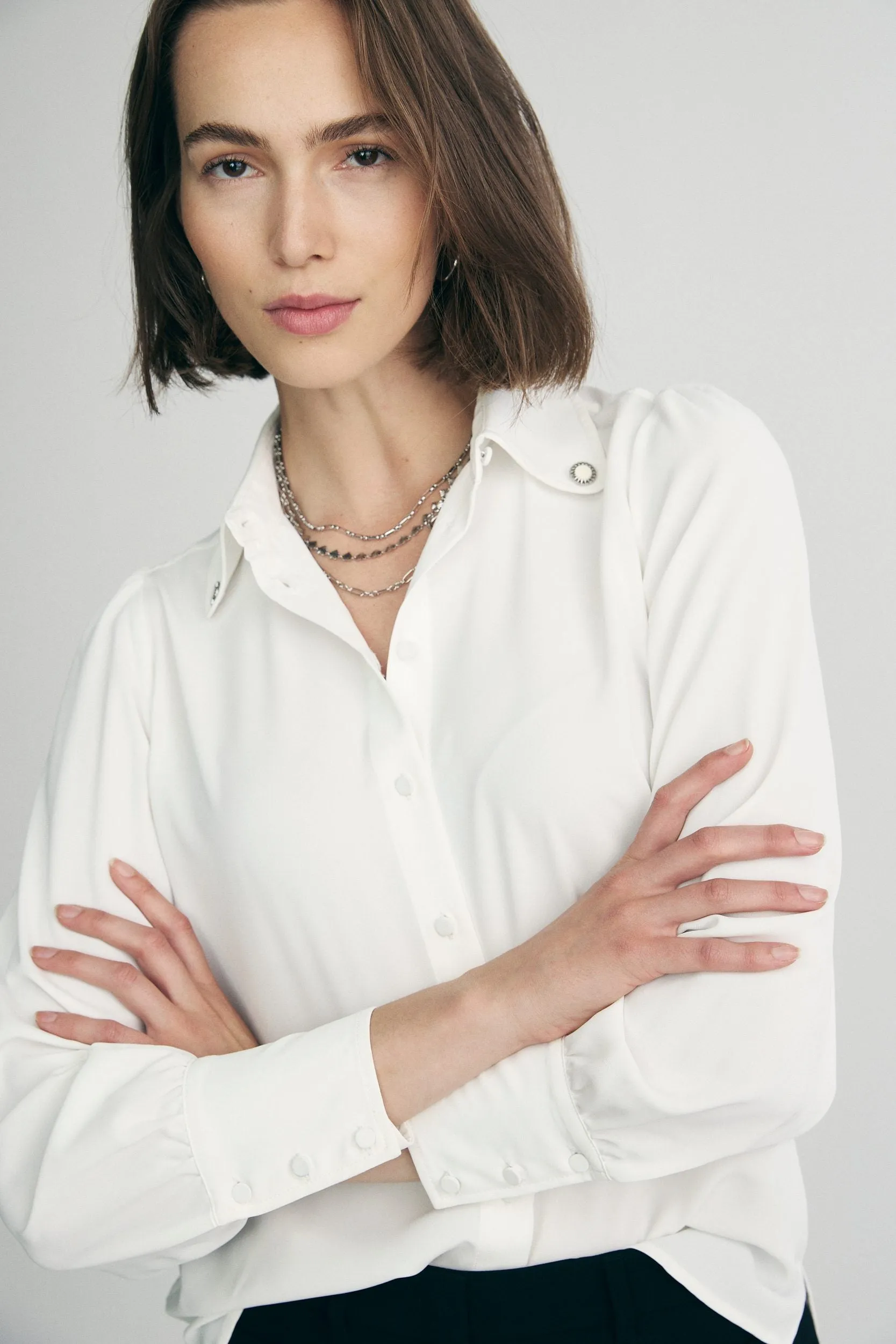 Blouse with puffy sleeves sold by Tristan Style product image thumbnail 4