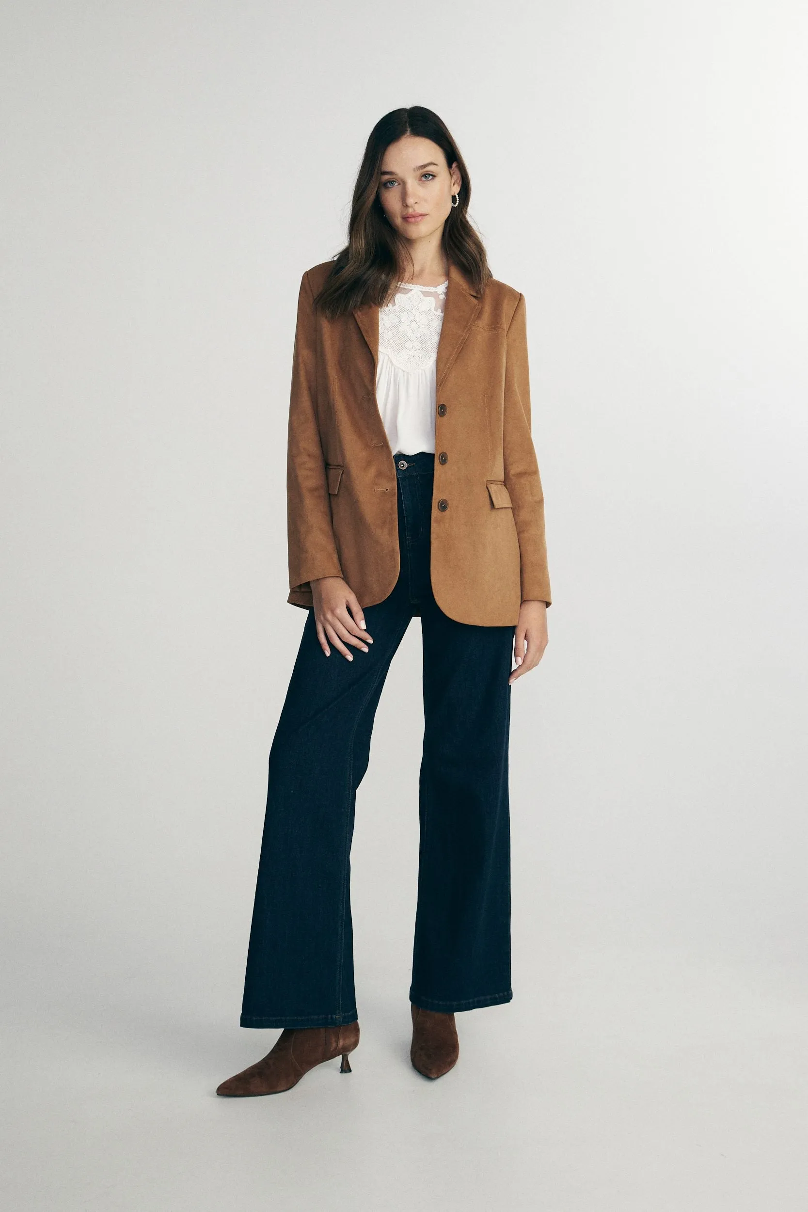 Vegan suede oversized blazer sold by Tristan Style product image thumbnail 2