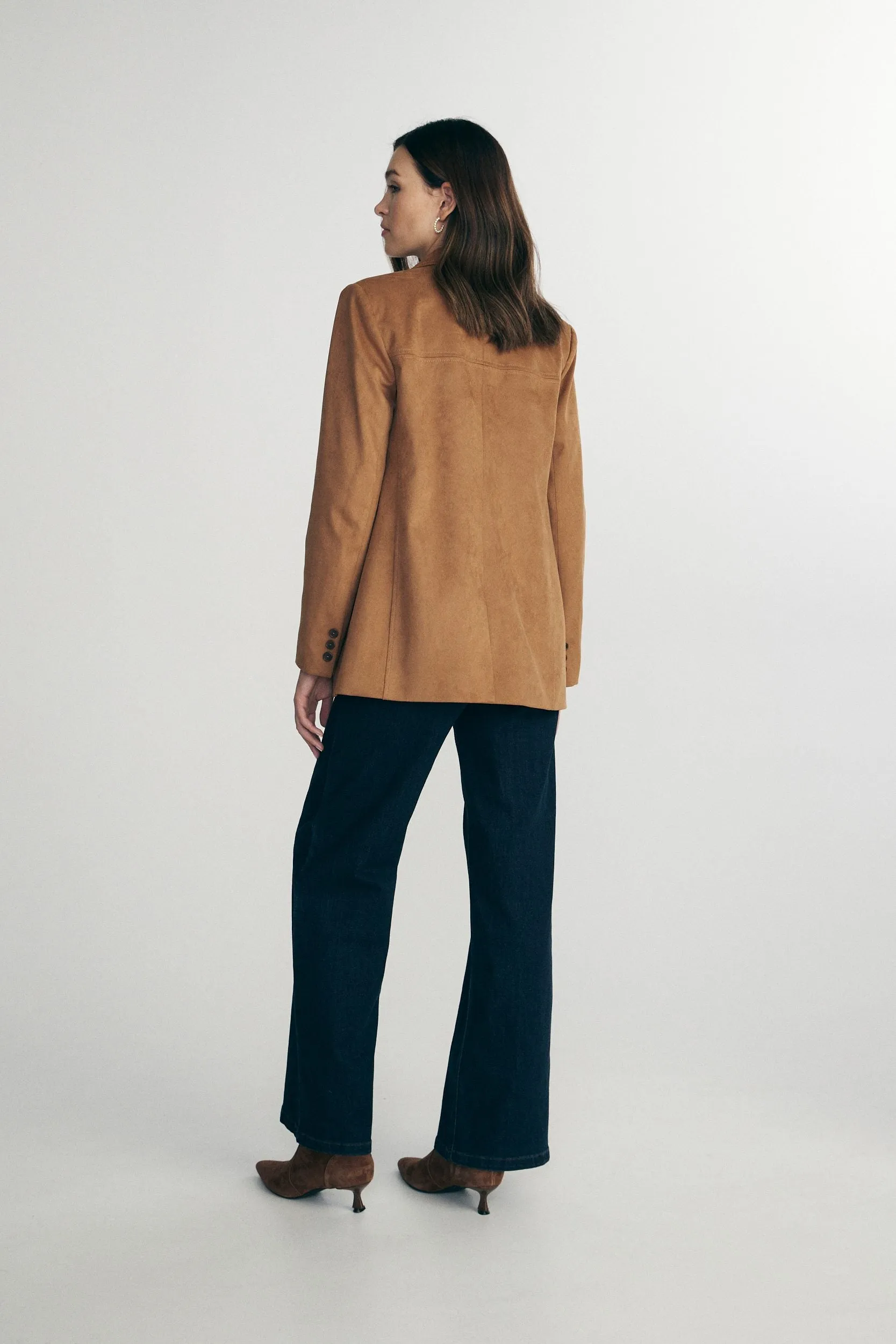 Vegan suede oversized blazer sold by Tristan Style product image thumbnail 5