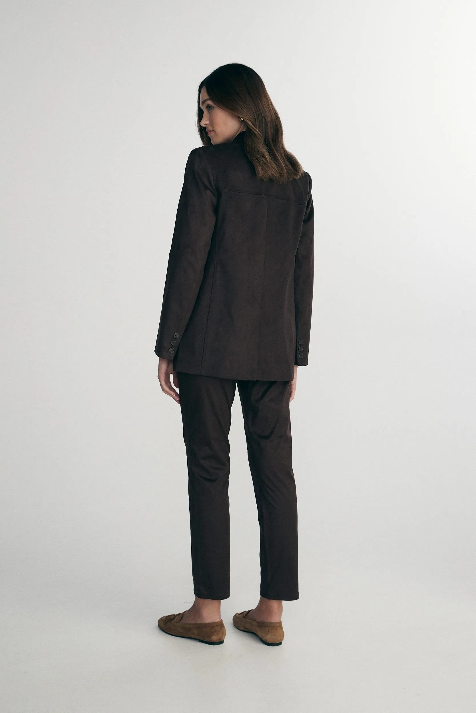 Vegan suede oversized blazer sold by Tristan Style product image thumbnail 3