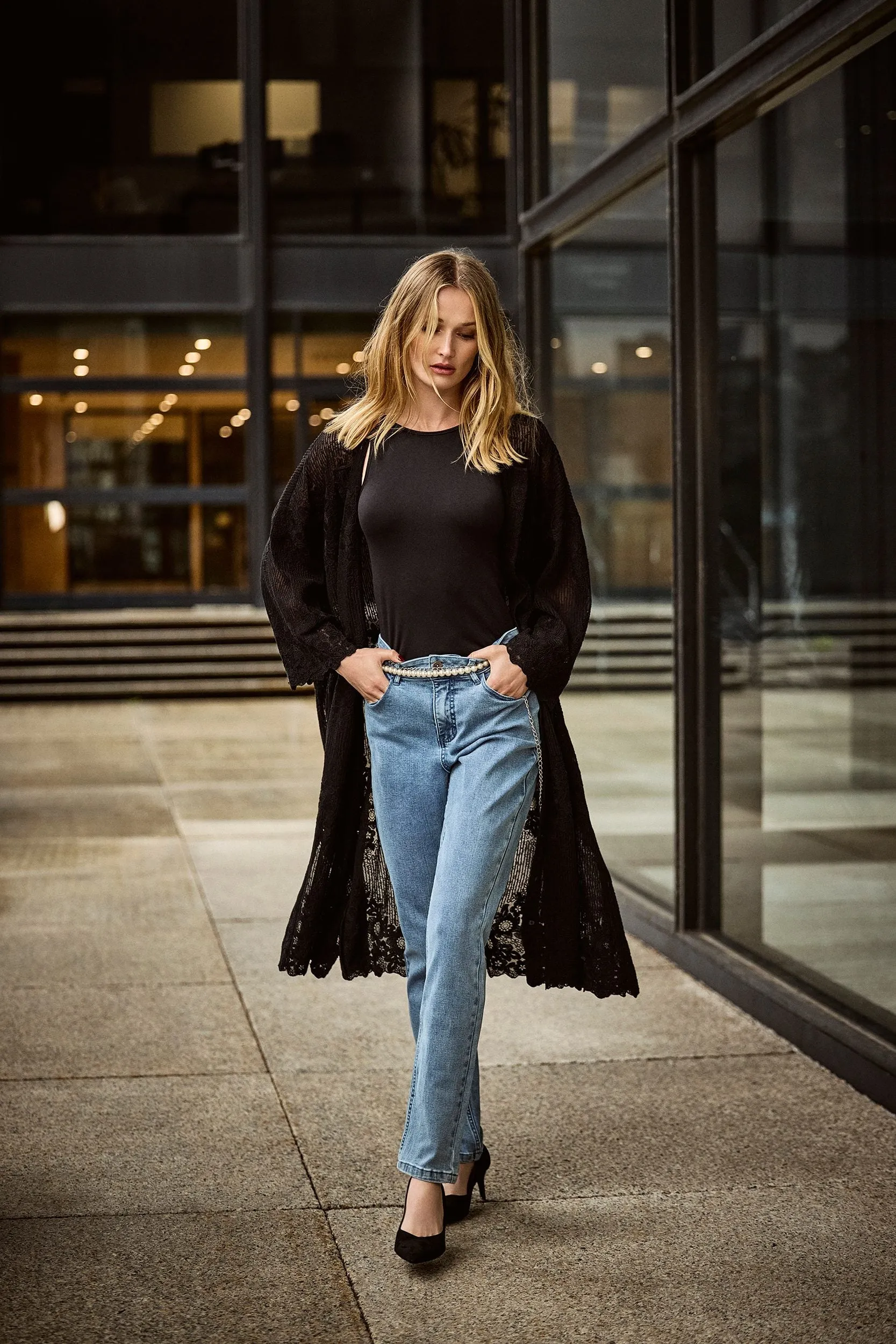 Oversized lace top sold by Tristan Style