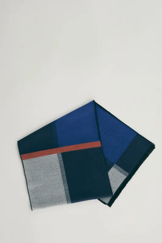 Color block brushed scarf sold by Tristan Style