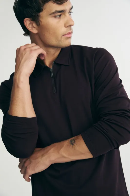Pima cotton long sleeves polo sold by Tristan Style