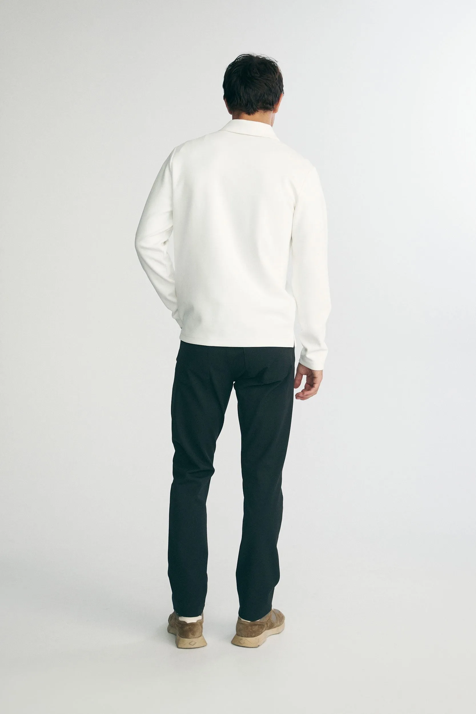 Long sleeve polo half zip with pocket sold by Tristan Style product image thumbnail 5