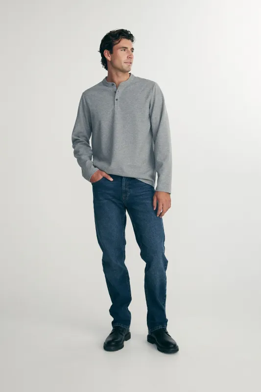 Rib henley t-shirt sold by Tristan Style