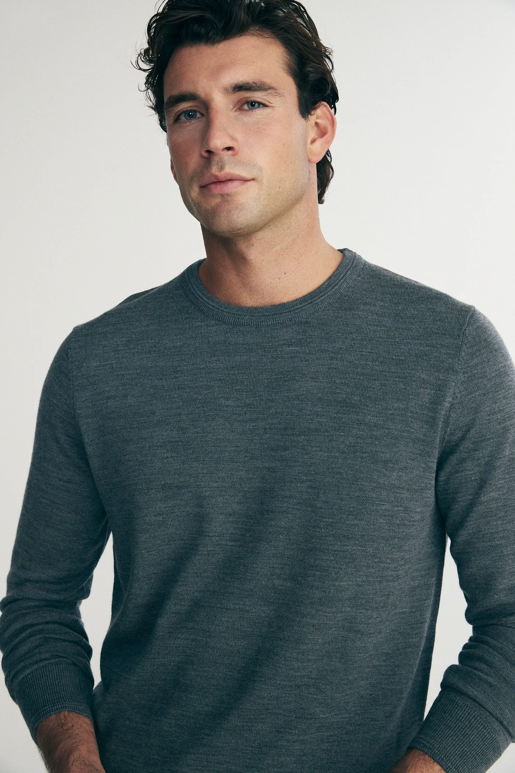 Merino wool crew neck sweater sold by Tristan Style product image thumbnail 2