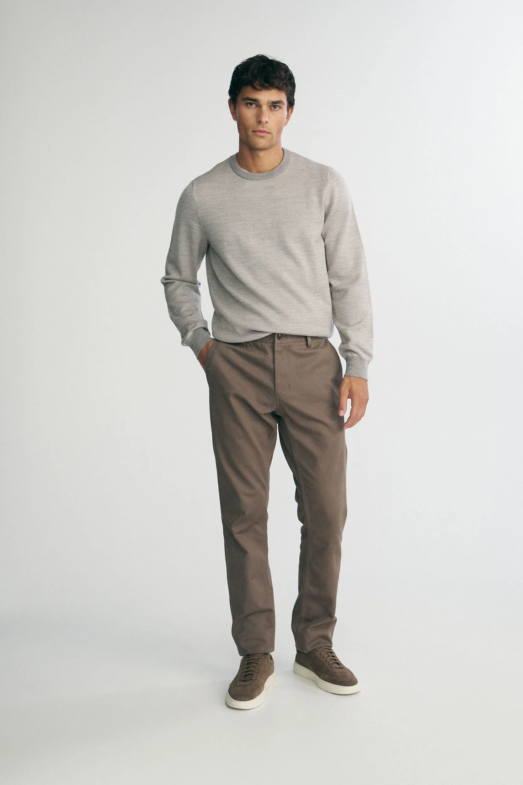 Merino wool jacquard sweater sold by Tristan Style