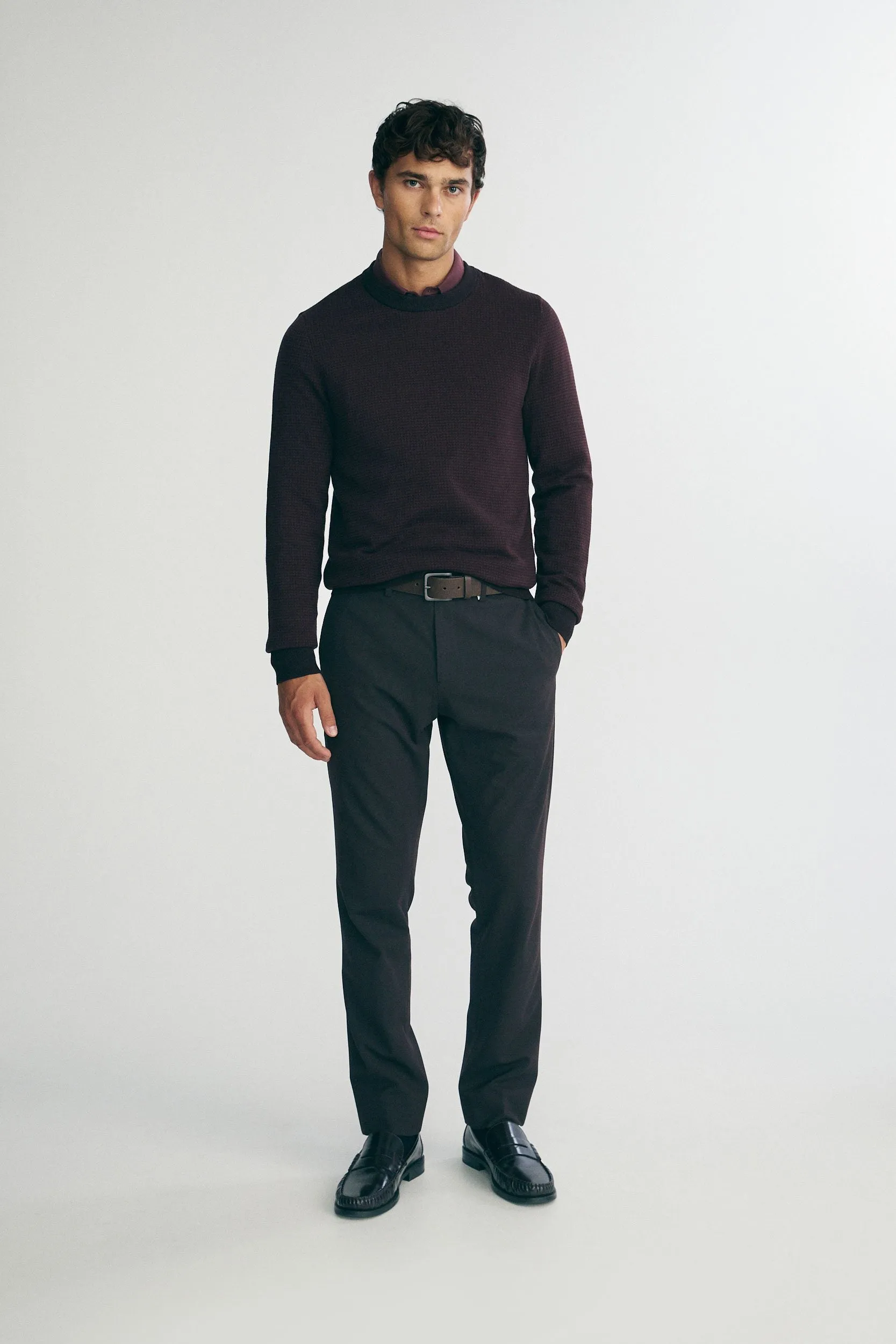 Jacquard crew neck sweater sold by Tristan Style product image thumbnail 5