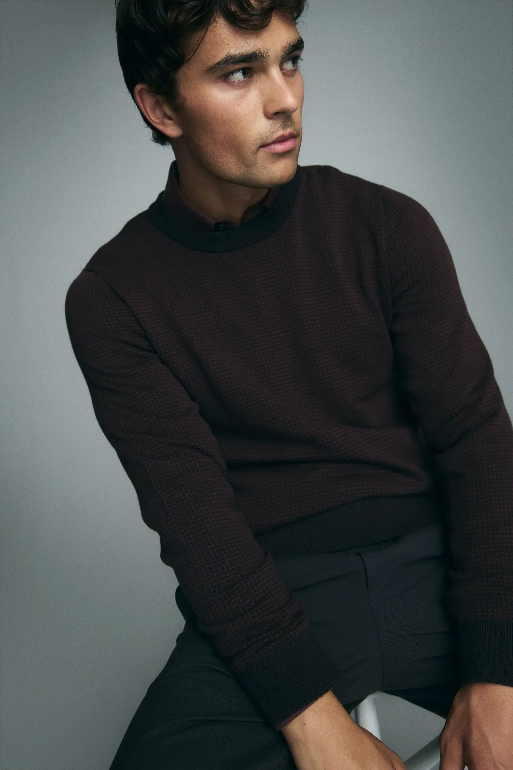 Jacquard crew neck sweater sold by Tristan Style product image thumbnail 4